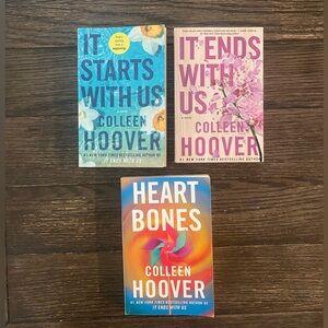 Colleen Hoover Book Bundle Starts Ends with Us Heart Bones Paperback NY Times